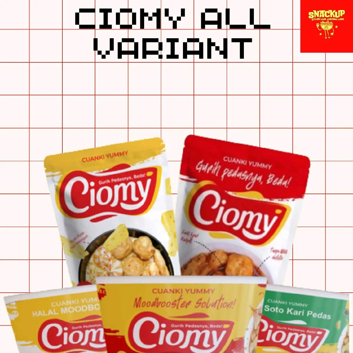 Ciomy Cuanki instant Cuanki Kereta Rasa ayam keju pedas Rasa Soto Kari