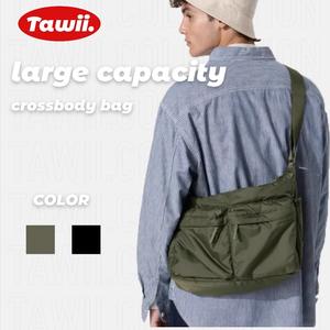 Tawii.Large Capacity Crossbody Bag Unisex Multi-Compartment Sling Bag Waterproof Satchel for Men Women