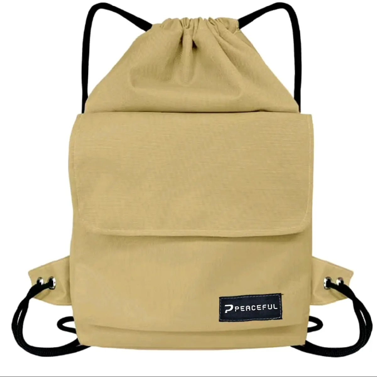 PEACEFUL_Tas pria serut tutup depan magnetis ransel beckpack travel Backpack