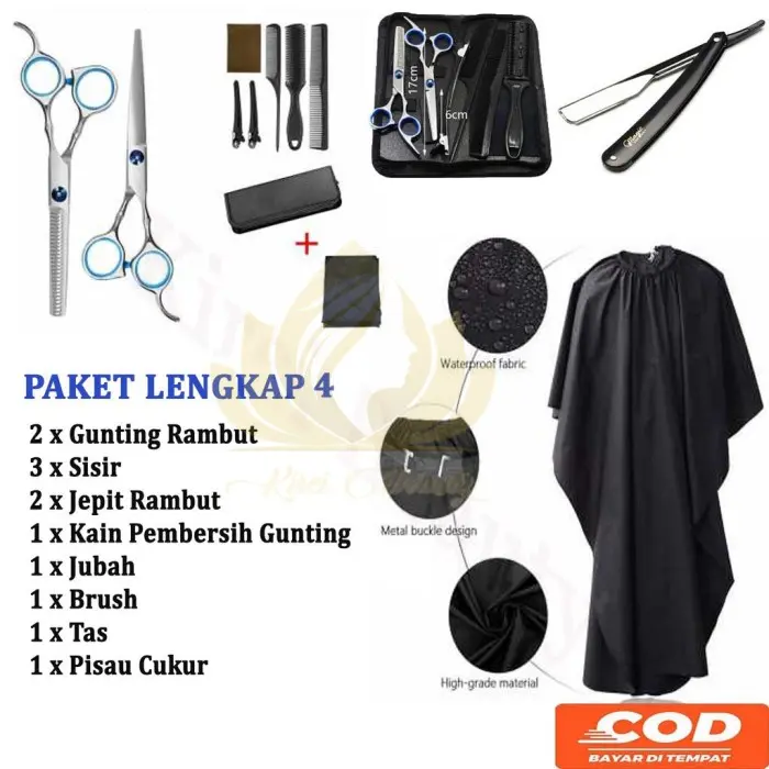 POTONGAN HARGA [COD] PAKET ALAT CUKUR GUNTING RAMBUT SET BARBERSHOP LENGKAP PU8