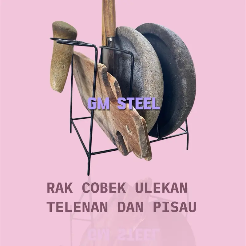 Rak cobek / tempat penyimpanan cobek / rak multifungsi Dapur  Besi Anti Karat rakdapur / Rak pisau Kado 1