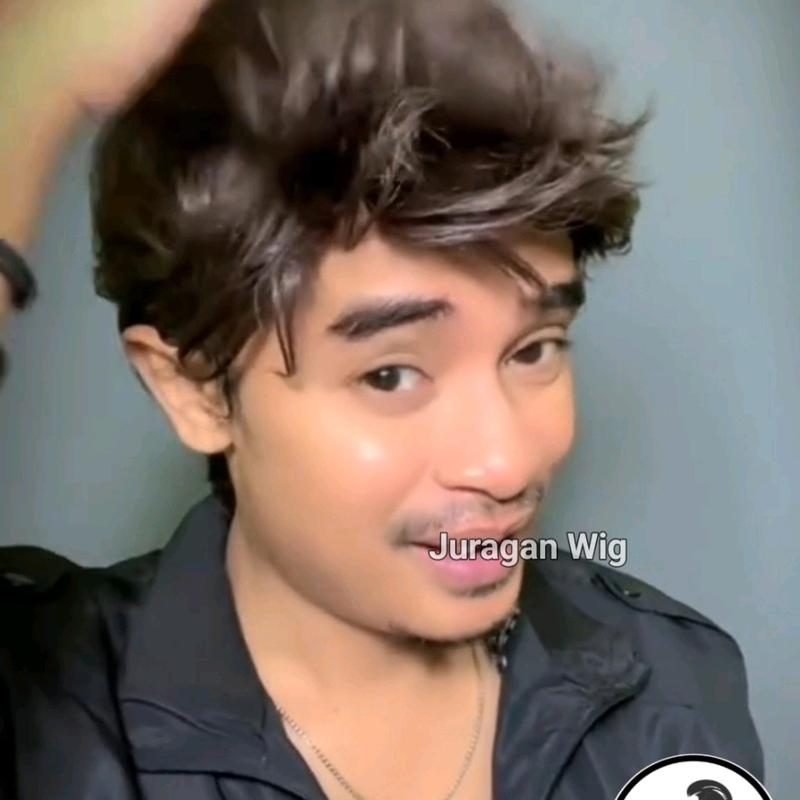 Wig Pria Pendek Gondes Rambut Palsu keren 1