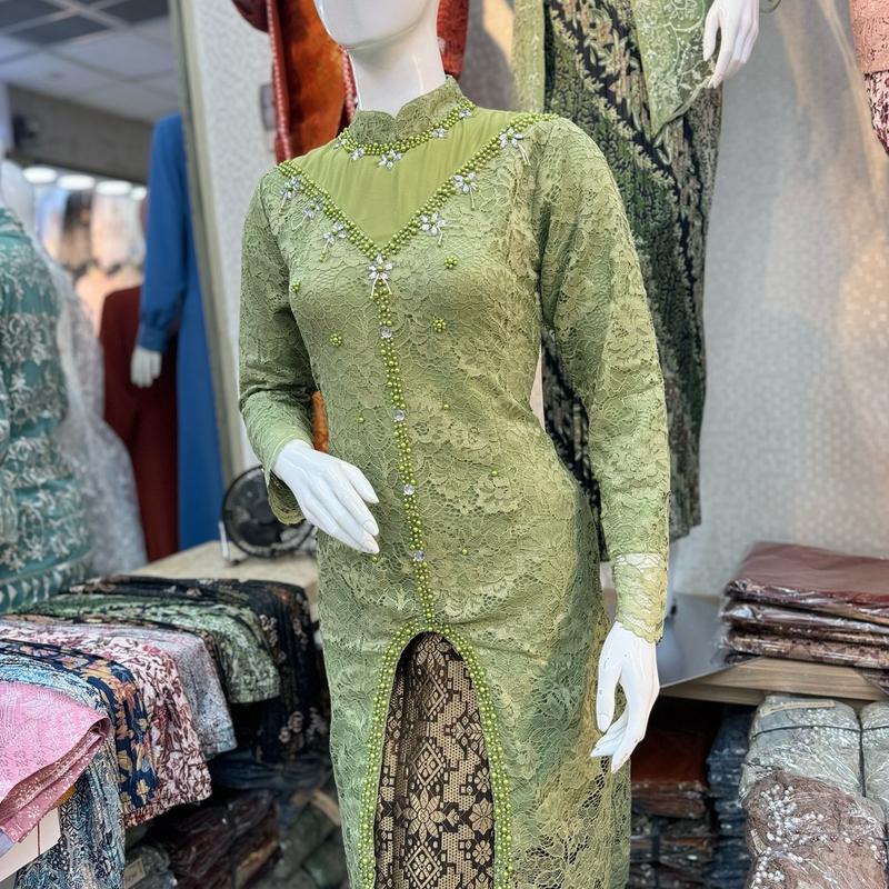 Kebaya Payet Dada Songket Lilit untuk Pesta, Lamaran, dan Wisuda - Wanita, Dress Panjang Mewah 5