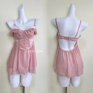 LuckymmGirls -  Sleepwear Dress Nightgown Baju Tidur Wanita 495