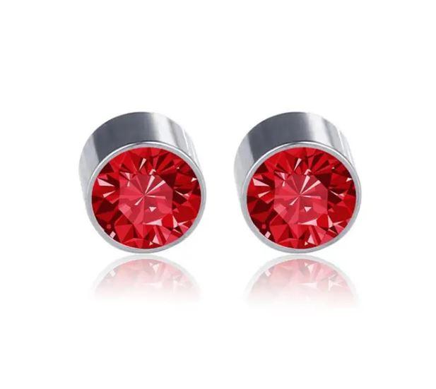 1 Pasang Anting Magnet Baja Tahan Karat Berlian Imitasi Kancing Telinga Tanpa Tindik Tanpa Telinga Besi Magnetik Kuat Pria Wanita 4