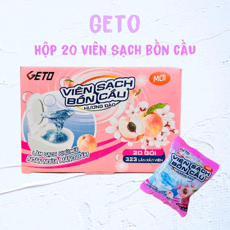 [Combo 20 Viên] Sạch Bồn Cầu Geto, viên thả bồn cầu, làm sạch khuẩn, khử mùi, hết mảng bám