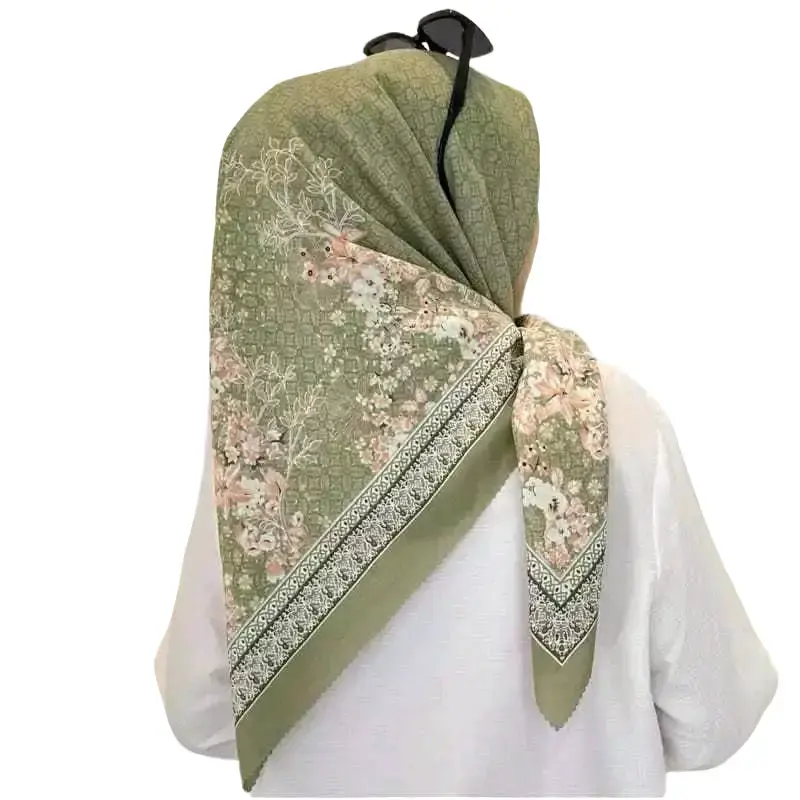 Kerudung Hijab Voal Segiempat Motif Premium Terbaru Cantik Muslim Square 0
