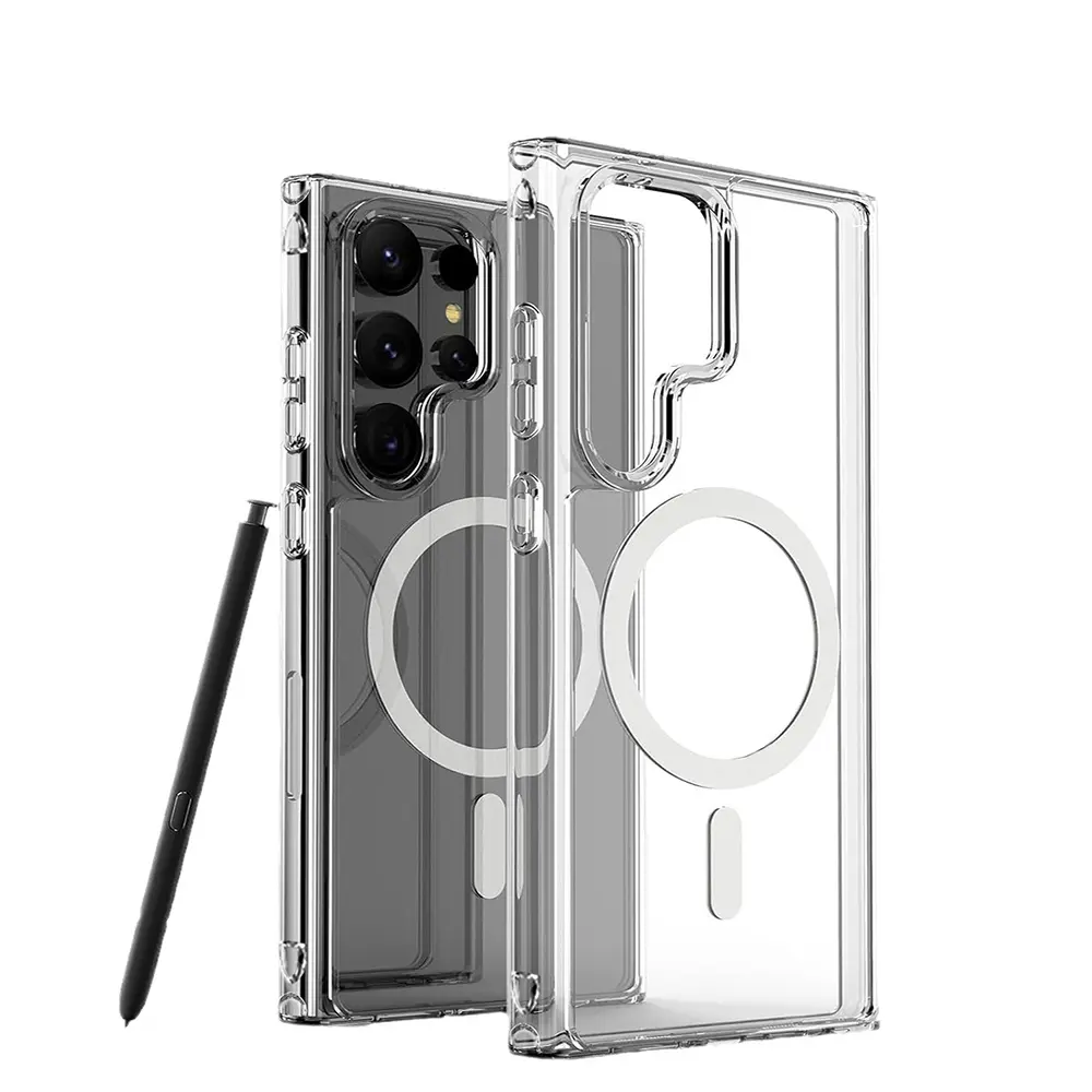 Ốp Nam Châm Trong Suốt, Spigen, Dành Cho Samsung Galaxy S24 Ultra / Galaxy S23 Plus, Silicon cấp quân sự, Chống thấm nước, bụi, va đập và rơi, Ốp bảo vệ Phụ Kiện Phone