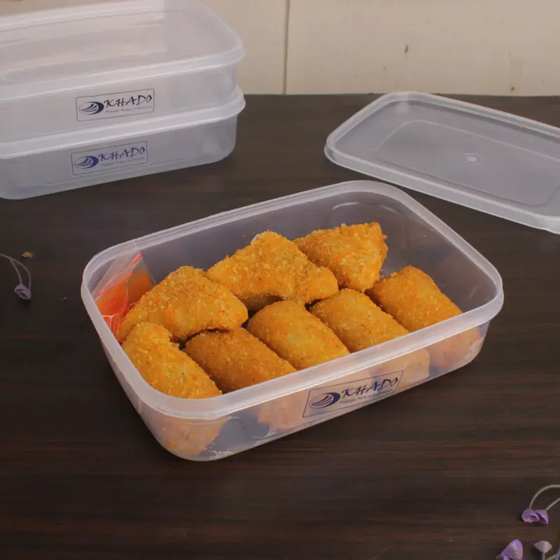 (ISI 6PCS )WADAH PENYIMPANAN MAKANAN KHADO PACK 1000 ML DAN 1800 ML PLASTIK TRANSPARANT 2