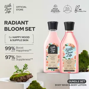 [BUNDLE SET] Earth Love Life Bulgarian Rose Body Wash & Lotion 250mL Sabun Wangi | Mandi Cair | Melembapkan | Jerawat Punggung | Kulit Sensitif | Mencerahkan | SPF | Alergi | Lotion Cerah | Premium | Sabun Harum | Cooling Sensation | Sensasi Dingin