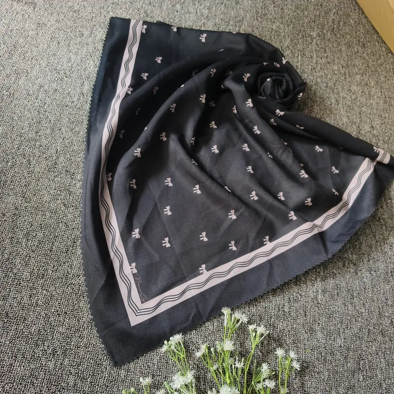 Nunaqy - Hijab motif coquette Kerudung segi empat Voal motif 115 x 115 cm series coquette hijab  motif Printing Square 6