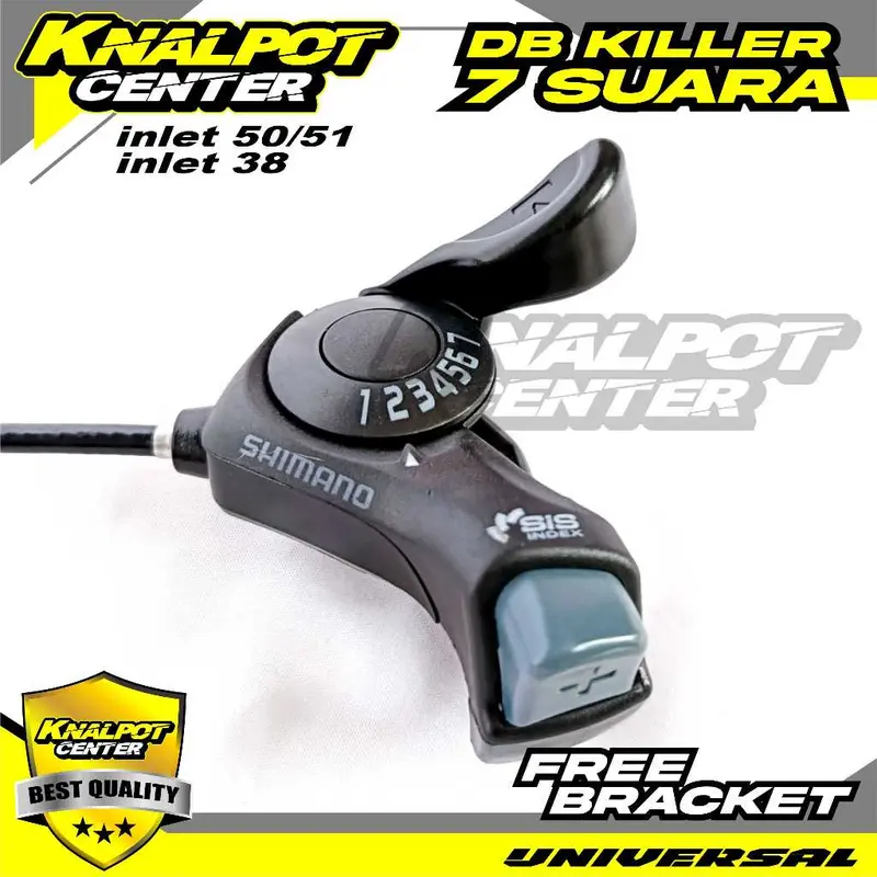 DB Killer 3 Suara Inlet 50mm dan 38mm - perdam suara 7 suara dengan switch atau shifter pengontrol 4