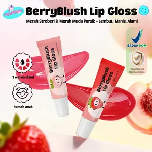 [Live]  Hegerbaby Berryblush Baby Lip Gloss - Lipstik Merah Melembapkan & Mudah Diaplikasikan, Riasan untuk Bayi Perempuan, Aman untuk Anak Usia 3+ Tahun, Formula Lembut, Melembabkan, Mudah Digunakan, Kecantikan Sepanjang Hari