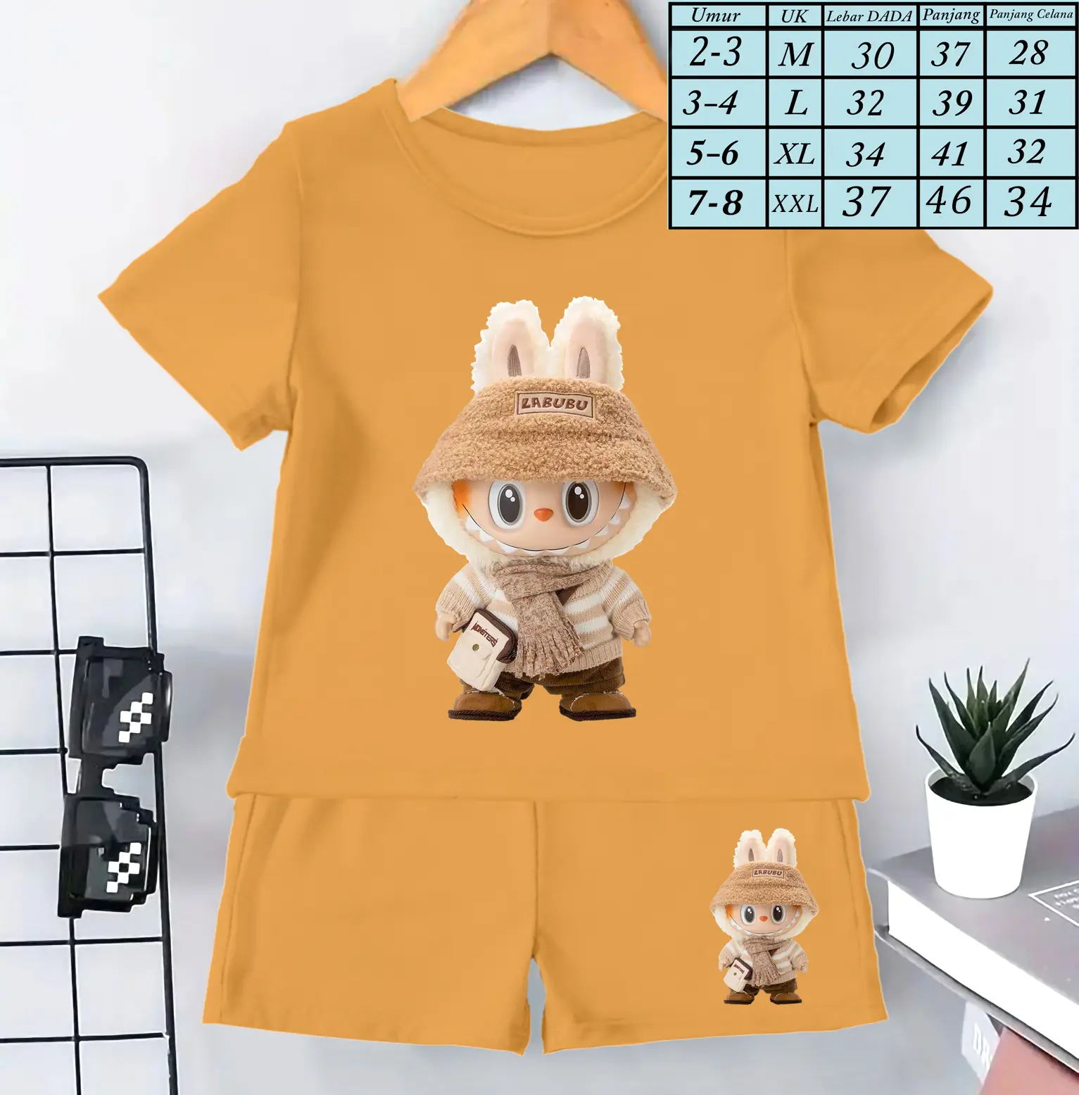 SETELAN LABUBU BAJU SETELAN ANAK-ANAK / BAJU LABUBU