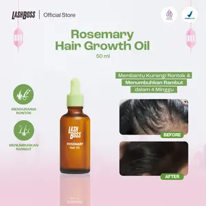 LashBoss Rosemary Oil Hair Growth Oil - Minyak Penumbuh Rambut Rosemary Oil Hair Care Membantu Perawatan Rambut Rontok Minyak Rambut Hair Serum Hair Oil
