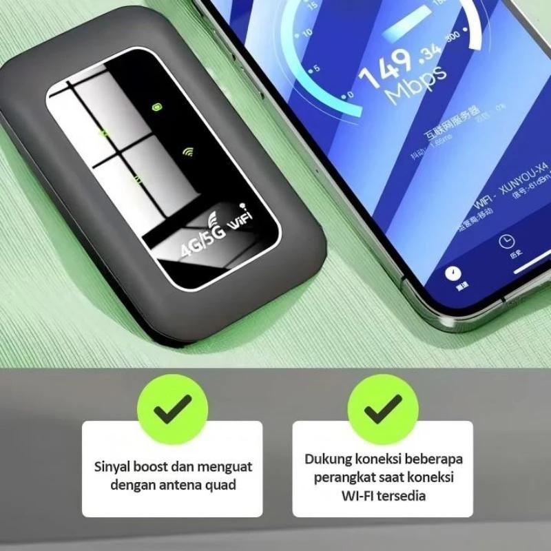 YGDS WiFi Modem H806 Wireless Router 4G LTE Mini Modem 150Mbps Mobile Broadband WiFi Black Charger