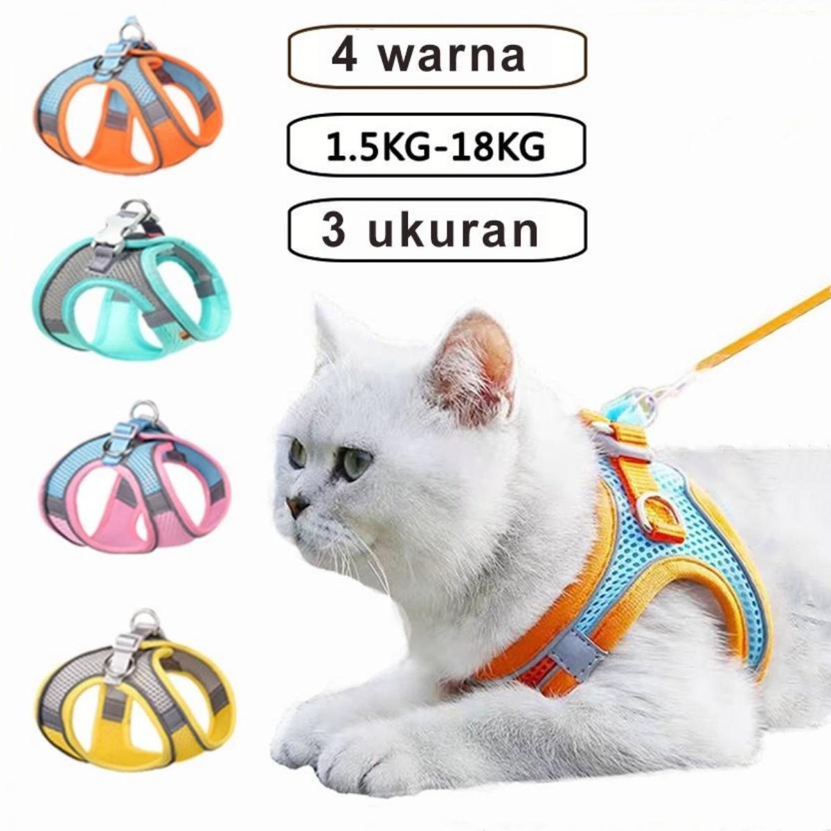 TALI KUCING HARNESS ANJING KUCING TALI TUNTUN KUCING TALI KUCING HARNESS KUCING ROMPI BAJU KUCING CAT LEASH DOG LEASHView Product Analysis
