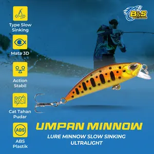 Umpan pancing Lure Minnow Slow Sinking 5G/5,5cm lure Minnow Ultralight MN005