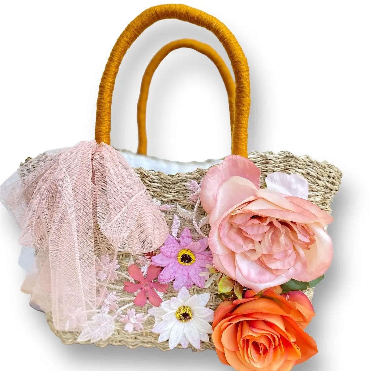 Tas cantik / Tas rara kotak cantik / Tas anyaman / Tas hias bunga / Tas etnik