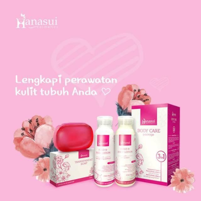 HANASUI BODY CARE 3IN1 / PAKET LOTION HANASUI 2