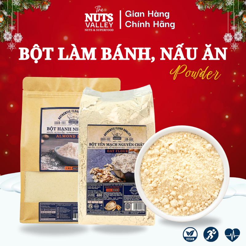 Bột Làm Bánh Nguyên Liệu Nấu Ăn Làm Đẹp Bột Hạnh Nhân Bột Lúa Mì Nguyên Cám Bột Kiều Mạch Bột Đậu Gà Bột Yến Mạch Bột Hạt Lanh Bột Đậu Nành Noel Giáng Sinh - The Nuts Valley