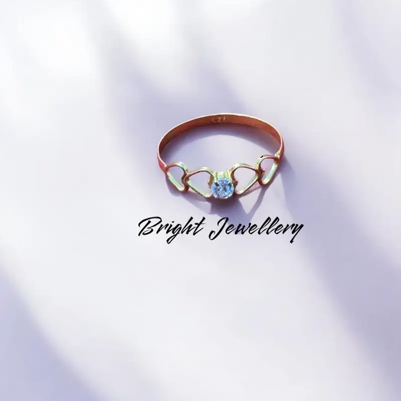 Cincin Model Rantai Love Putih 0,5gr - Emas Muda Rings Perhiasan Elegan 1