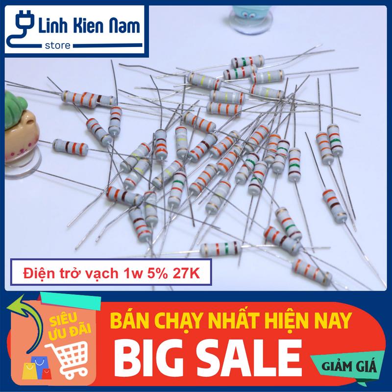 Điện trở 4 vòng màu 1w 5% 12K Ohm