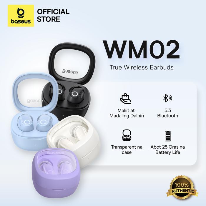 Tws Baseus R50 Promo Baseus WM02 / WM02+ Headset Bluetooth TWS Wireless Earphone ...
