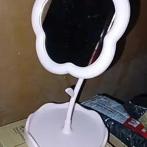 CERMIN BUNGA Standing Mirror Makeup Rotating Aesthetic Stand Mirror Flower Kaca Meja Rias Serbaguna