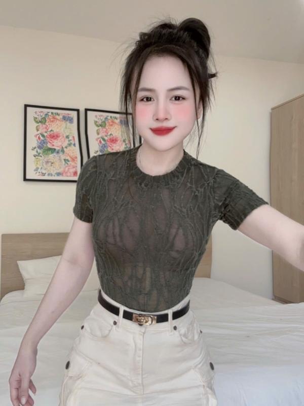 Áo thiết kế cổ tròn basic sang trọng nhà Linh ZENA_ A 658 7