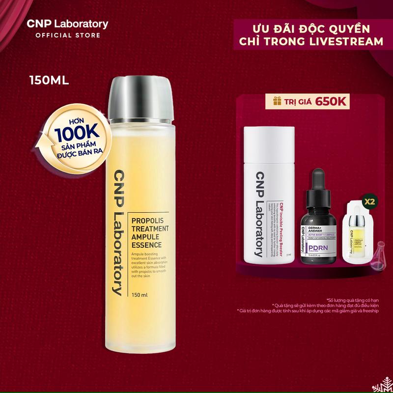   CNP Laboratory Official x KOL  Toner keo ong dưỡng da giúp phục hồi làn da CNP Laboratory Propolis Treatment Ampule Essence 150ml 