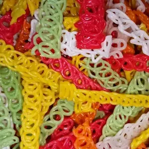 Kerupuk Mentah Kepang Warna-warni 500gr - Camilan Tradisional Indonesia