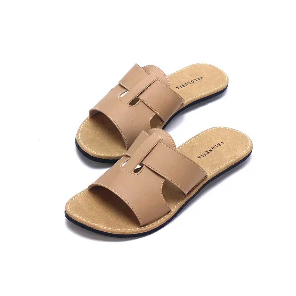 Sandal Selop Kulit Wanita Alas Karet Anti Licin Sendal Teplek Wanita Velonesia - MIA