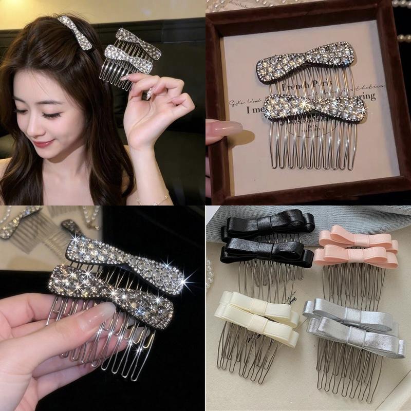 Xược Tóc Đính Nơ Tạo Độ Bồng Cho Nữ, Lược Cài Tóc Nơ Phong Cách Tiểu Thư