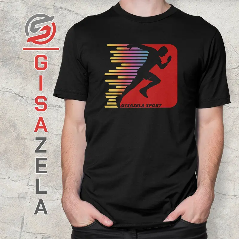GISAZELA Kaos Distro Cowok Hobi Running Tebal Cotton Combed 24s Keren Dewasa 3