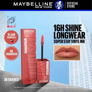 MAYBELLINE Superstay Vinyl Ink 4.2 ml - Shiny Pigmented Liquid Lipstik Lipstick Make Up