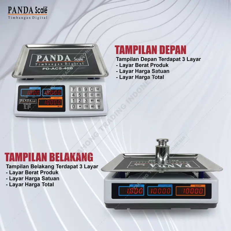 Timbangan 40kg Timbangan Digital Buah Laundry Ikan Ayam Daging Meja ACS 40 kg 40B PANDA SCALE 1
