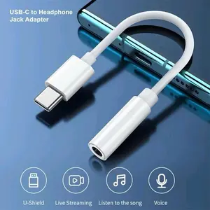 Jack Audio Sambungan Headset Type C 3.5mm Converter Jack Sambungan Headset USB C