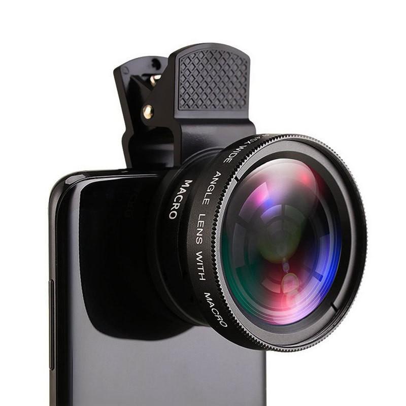 Ống kính macro + góc siêu rộng 20260.45x, kẹp đa năng cho điện thoại di động,…