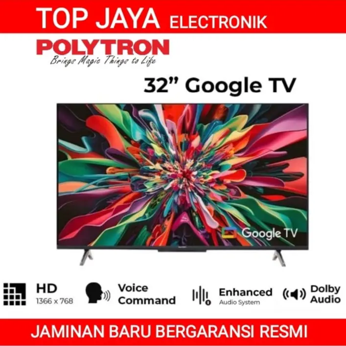 GOOGLE TV 32 INCH POLYTRON SMART TV/GOOGLE TV POLYTRON 32 INCH DIGITAL TV