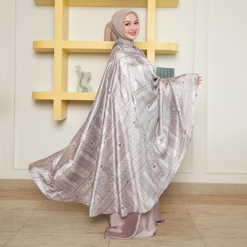 Lozy Hijab - Rawda Prayer Set (Mukena Set Pattern Bahan Silk) Mewah Nyaman 0