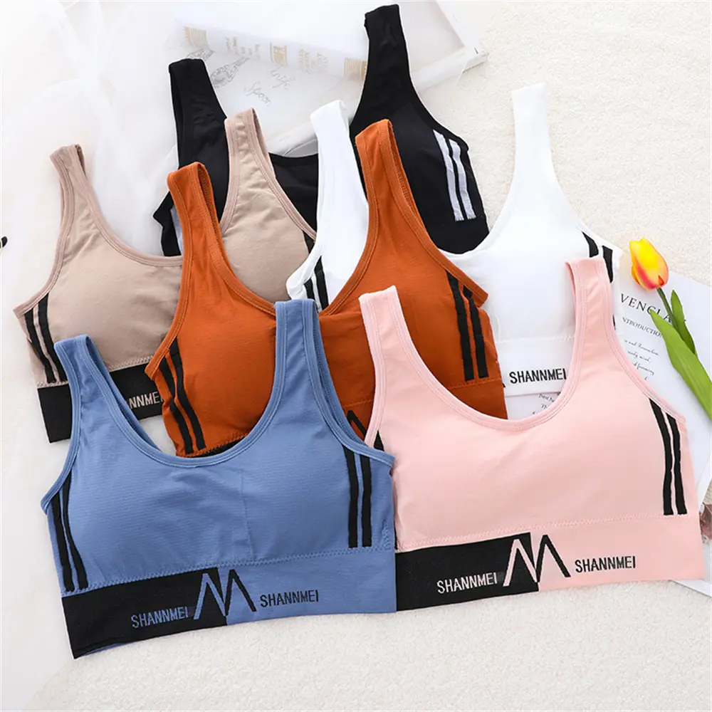 Women's Gather Back Yoga Sports Bra Underwear Anti-Light Sling Girls' Wrap Chest Vest