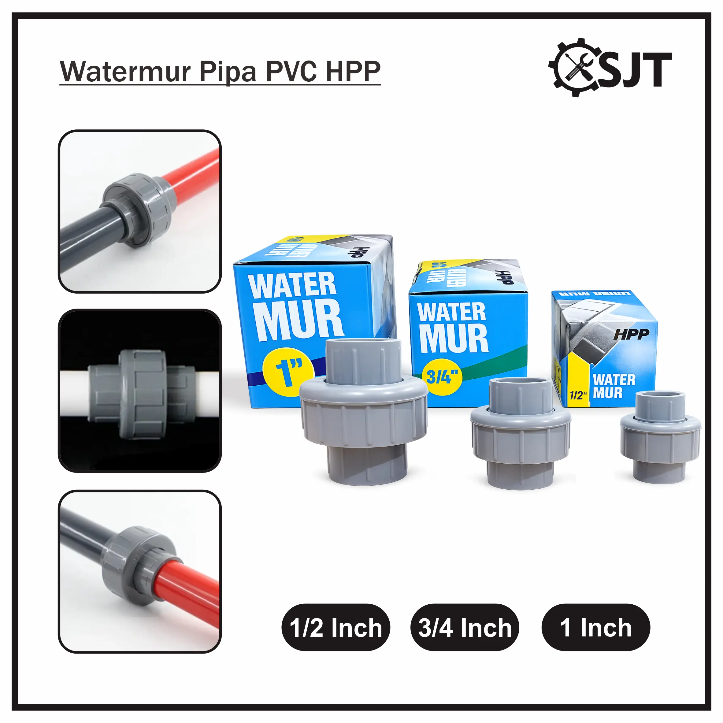 SJT - Watermur Watermoor Polos Pvc 1-1/2-3/4 Inch Water HPP