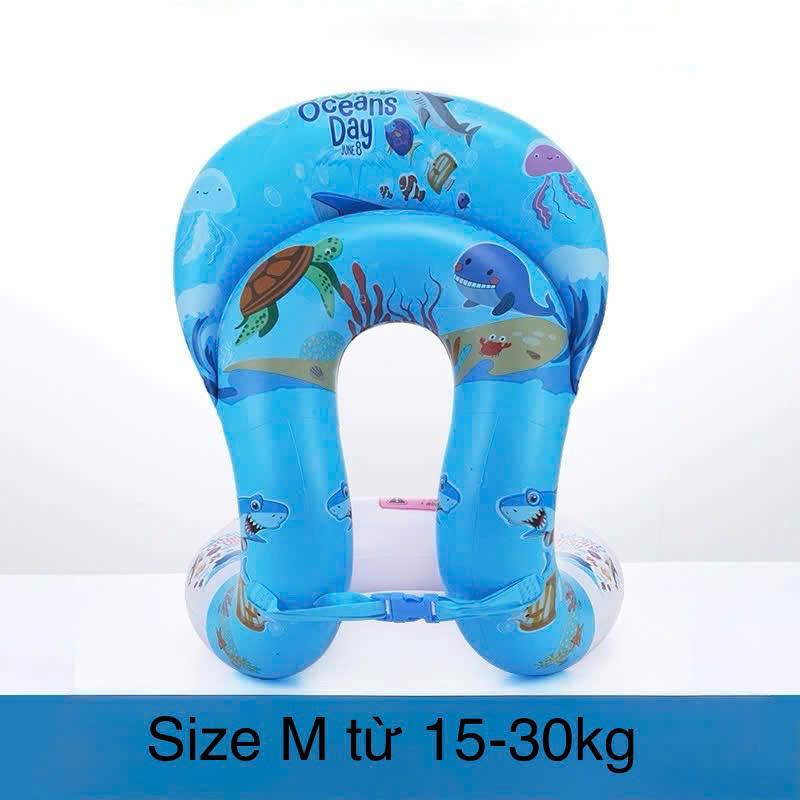 Phao Bơi mua 2 tặng 1 bơm tay- Phao Bơi Trẻ Em - Áo Phao Cho Bé, Đồ Đi Biển, Đồ Bơi Cuốn Quanh Người Chống Lật An Toàn 3