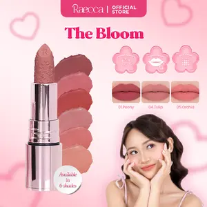 Raecca The Bloom Perfect Matte Lipstick - Rekomendasi Lipstik Transferproof Waterproof Tahan Lama Hingga 24 Jam