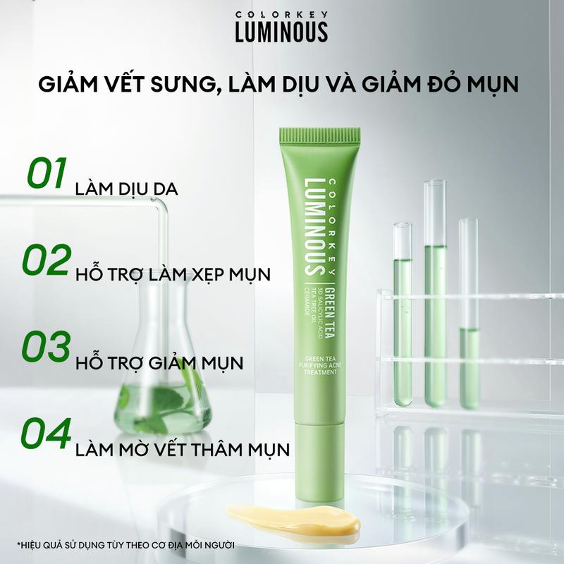 [MINI SIZE] Kem Chấm Mụn COLORKEY LUMINOUS Hỗ Trợ Giảm Mụn, Làm Mờ Vết Thâm Mụn Và Dưỡng Da Mềm Mịn 5g