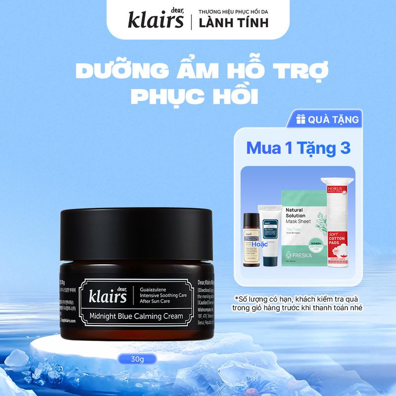 [M] Kem dưỡng dịu da Dear, Klairs Midnight Blue Calming Cream 30ml