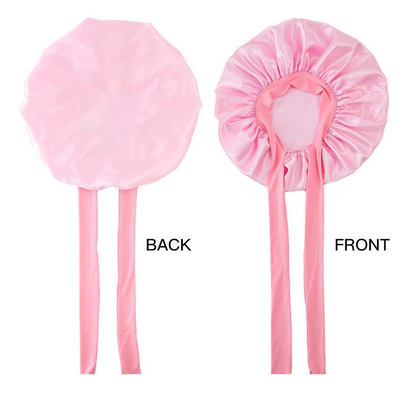 Product Introduction of 1 PC Satin Bonnet Silk Bonnet for Sleeping Women Hair Bonnet Night Sleep Cap Scarf wrap for Curly Hair with Tie Band 0