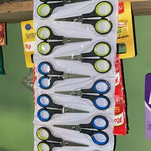 Gunting Renteng isi 12 pcs Murah 4 inch Stainles Stell Pacman / Ladypop / LINKO / WK