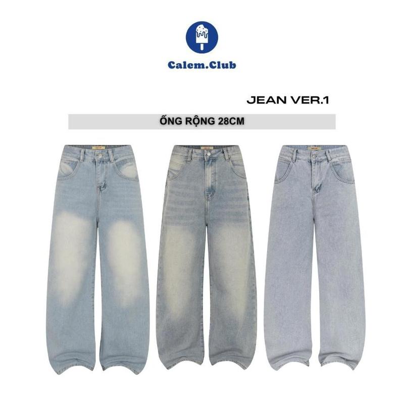 Calem Club - Quần Jeans Ống Suông Ver 1 nhiều màu tôn dáng form unisex nam nữ quần jean ống rộng